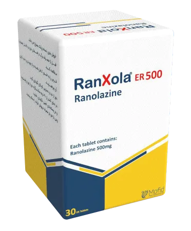 تصویر RANXOLA 500 mg ER Tablet